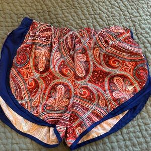 Red white and blue Paisley Nike shorts